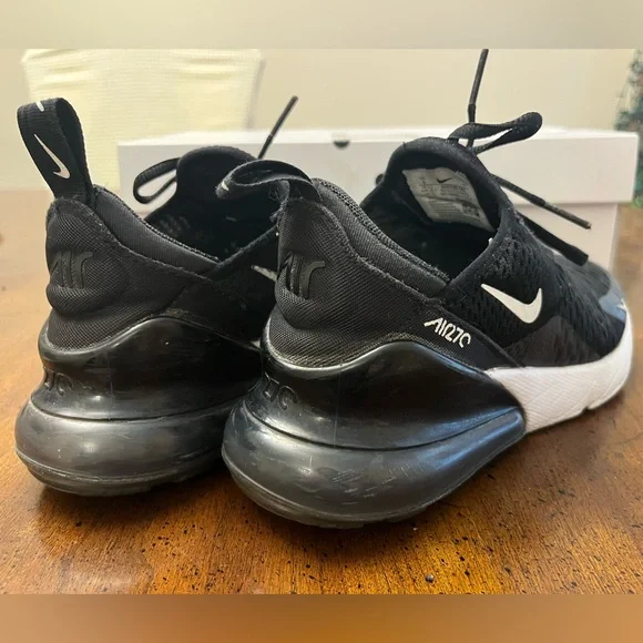 Nike Air Max 270 Black and White Sneakers - Picture 8 of 12